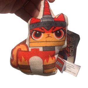 NEW Lego Movie 2 Angry Kitty Key Chain Clip 4"x4.5" Plush Stuffed Animal Toy